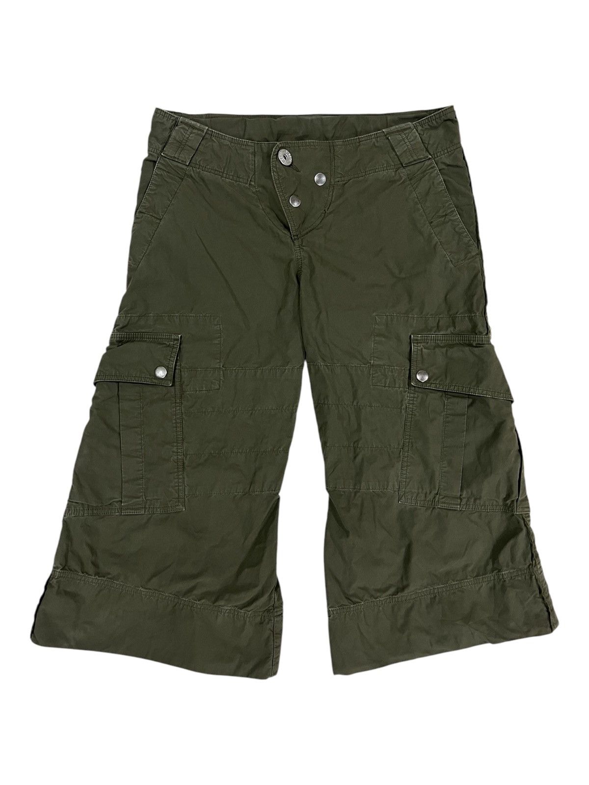 Diesel × Diesel Black Gold Diesel 🇮🇹 Super Baggy Wide Leg Flare Parachute Military Pants Size US 32 / EU 48 - 6 Thumbnail