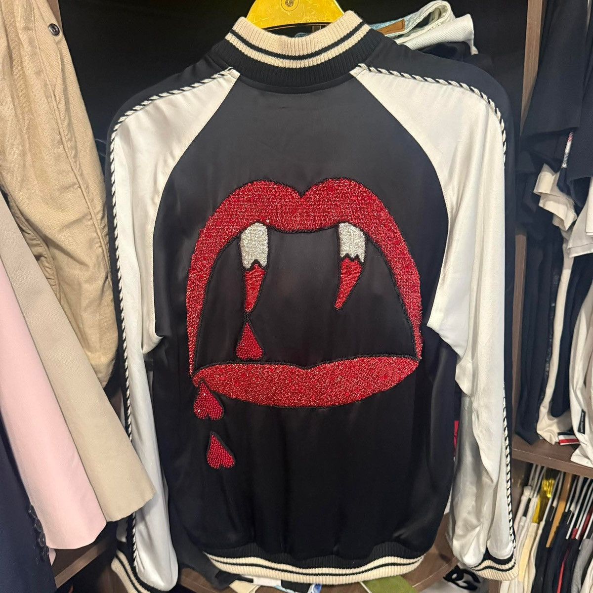 Hedi Slimane × Saint Laurent Paris HEDI SLIMANE X SAINT LAURENT BLOOD LUSTER VARSITY JACKET F38 Size S / US 4 / IT 40 - 9 Thumbnail