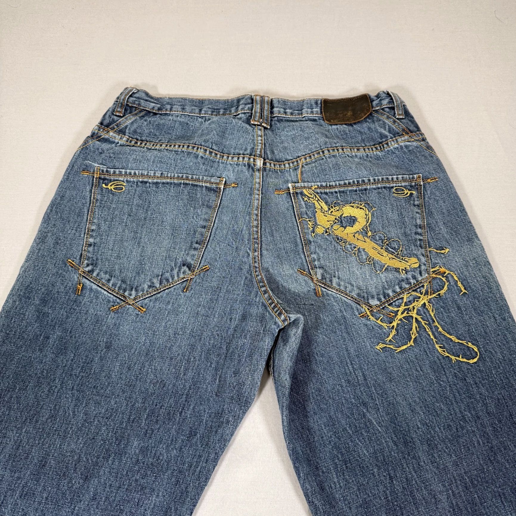 Rocawear VINTAGE Rocawear Jeans Mens 36x32 Blue Baggy Loose Embroidered Denim Pants Y2K Size US 36 / EU 52 - 3 Thumbnail