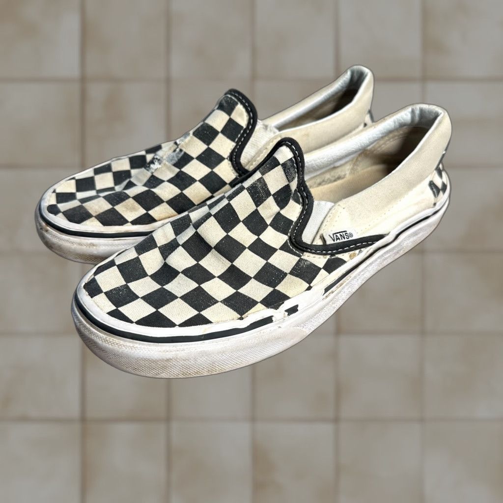 Vans VANS Shoes Womens 5.5 Black White Checker Low Top Lace Up Sneakers Ladies Size XS / US 0-2 / IT 36-38 - 1 Thumbnail