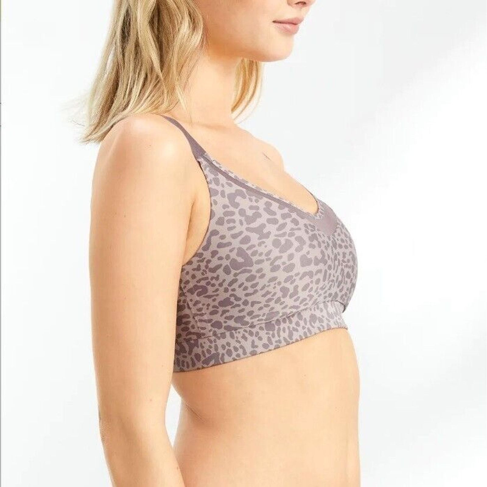 The Unbranded Brand Chantelle Women Taupe Leopard Yoga Fitness Sport Bra Size M Size ONE SIZE - 3 Thumbnail
