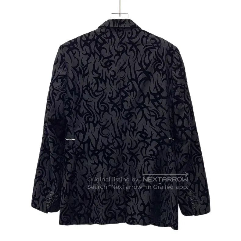 Dior Dior Black thorn full-print wool lapel single-breasted lon Size 44R - 2 Thumbnail