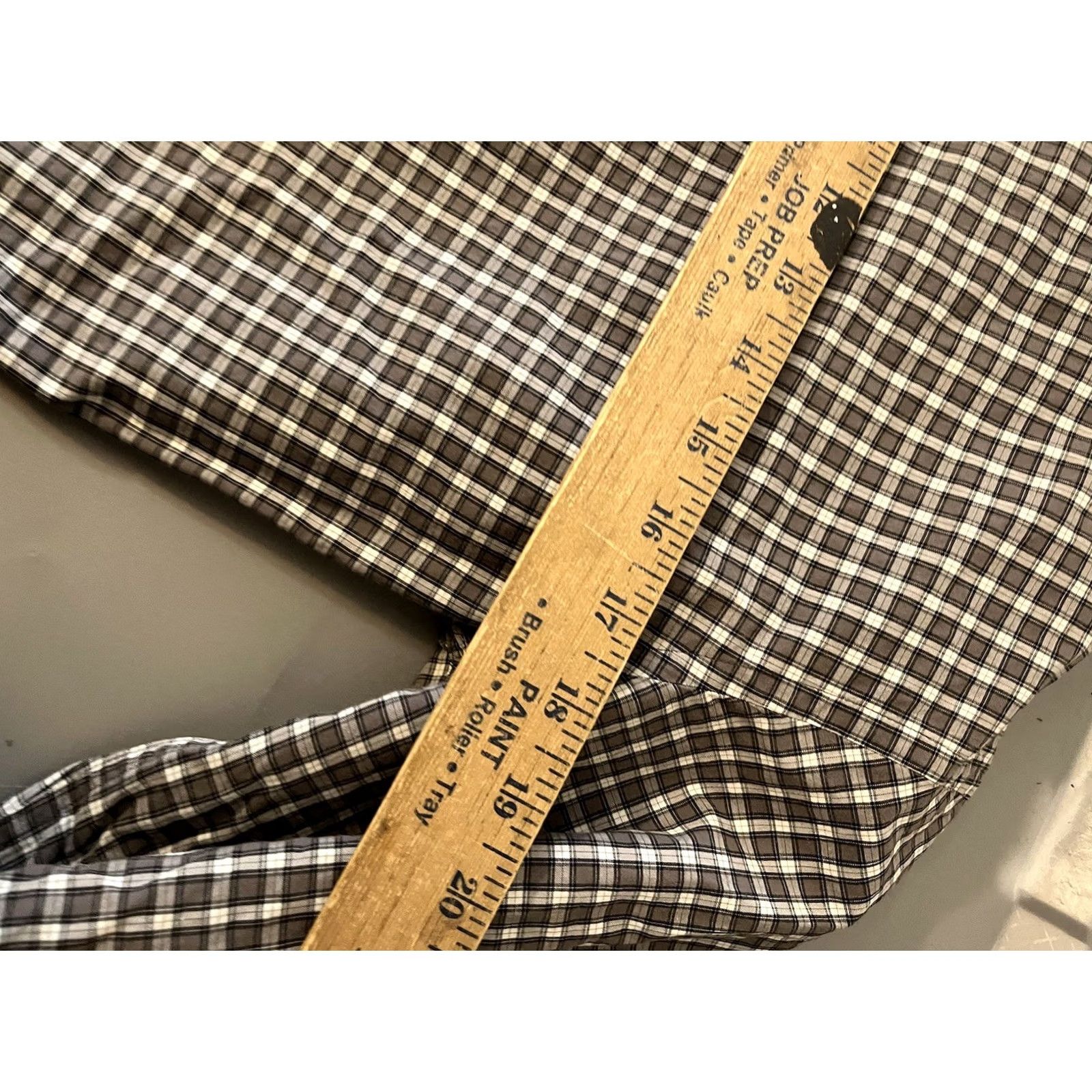 Express Express Dress Shirt Gray Small Men Extra-Slim Solid Stripe 100% Cotton Button Collar Long Sleeve Size 36R - 5 Thumbnail