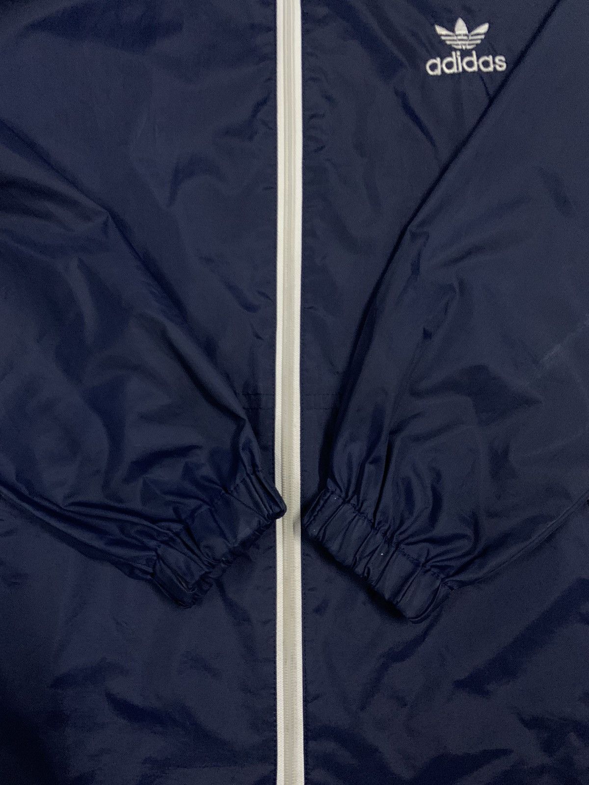 Adidas Vintage 80s Adidas Trefoil Full Zip Windbreaker Light Jacket Size US M / EU 48-50 / 2 - 11 Thumbnail