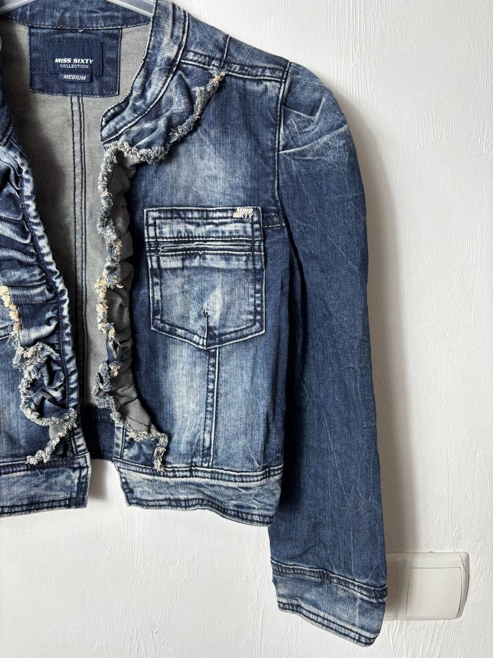 Miss Sixty RARE Miss Sixty Cropped VTG Denim Jacket Italy Designer Size M / US 6-8 / IT 42-44 - 4 Thumbnail