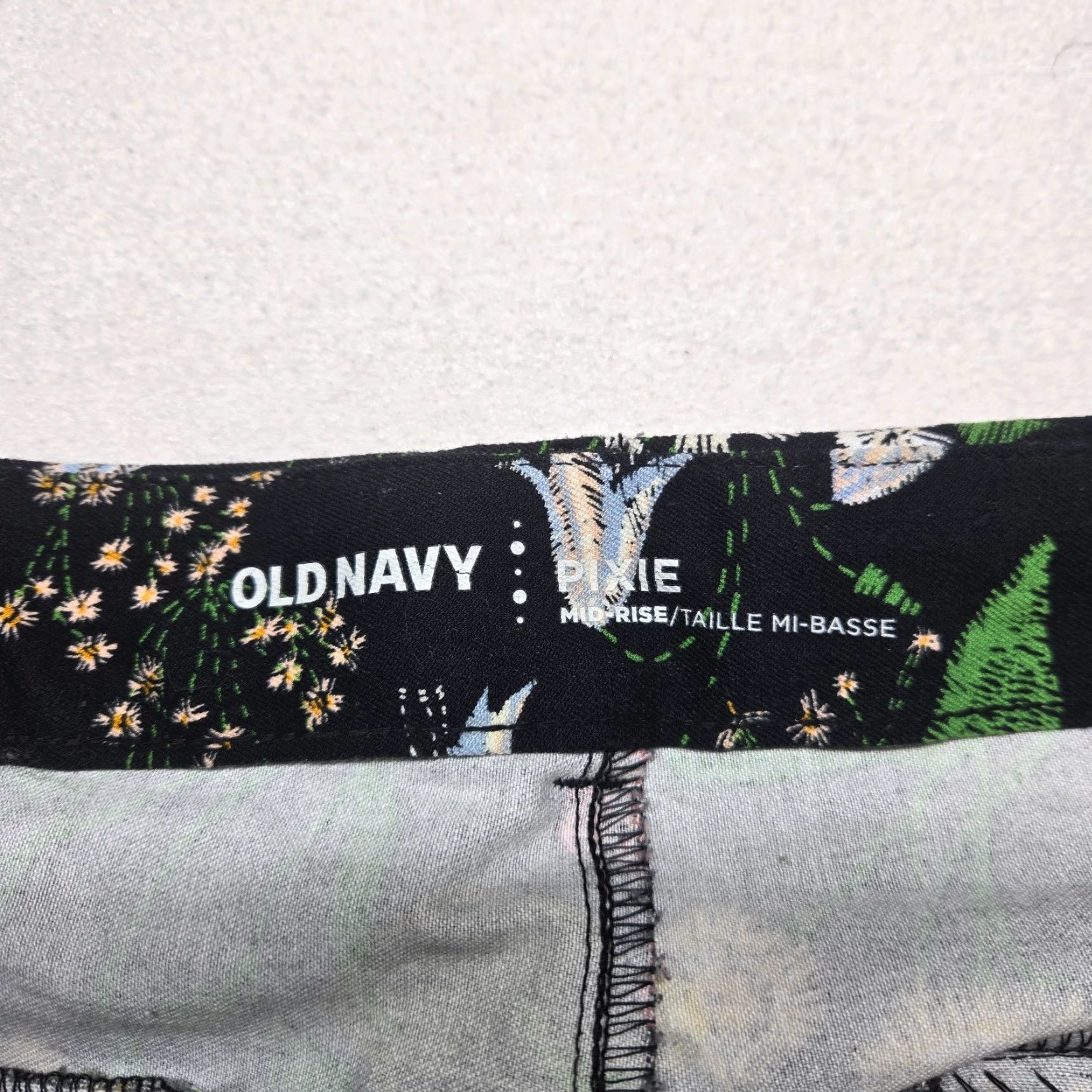 Old Navy Old Navy Floral Pants Women's 16 Mid Rise Skinny Ankle Casual Workwear Blue Size 38" / US 16 / IT 52 - 3 Thumbnail