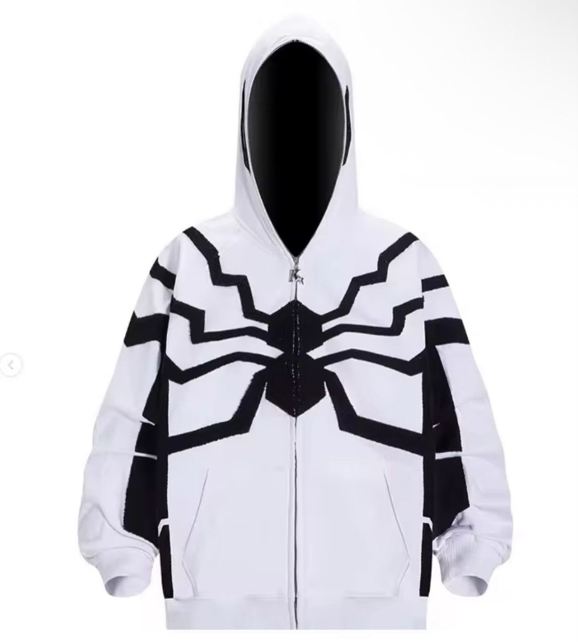 Other Retro Spider Web Hip Hop Zip Hoodies Punk Jacket Size US XL / EU 56 / 4 - 2 Thumbnail