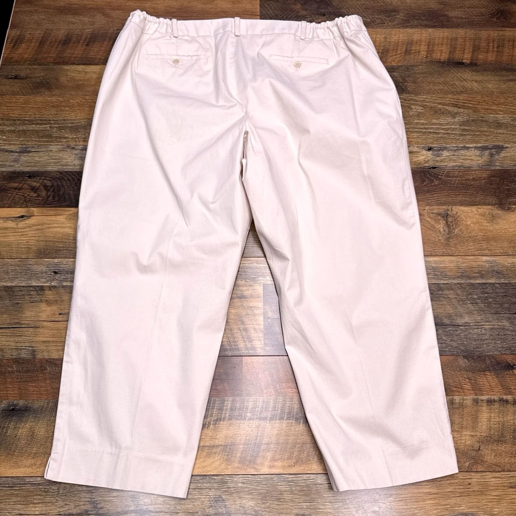 Talbots Talbots Heritage Ankle Pants Womens 24W Tan High Rise Stretch New City Straight Pants Plus Size Womens Brown 25in Inseam Mens? Size 42" / US 20 - 3 Thumbnail