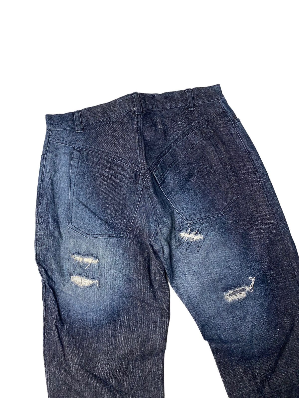 If Six Was Nine 2000's Andrew Mackenzie Flared Spiral Bootcut Jeans Size US 29 - 17 Thumbnail