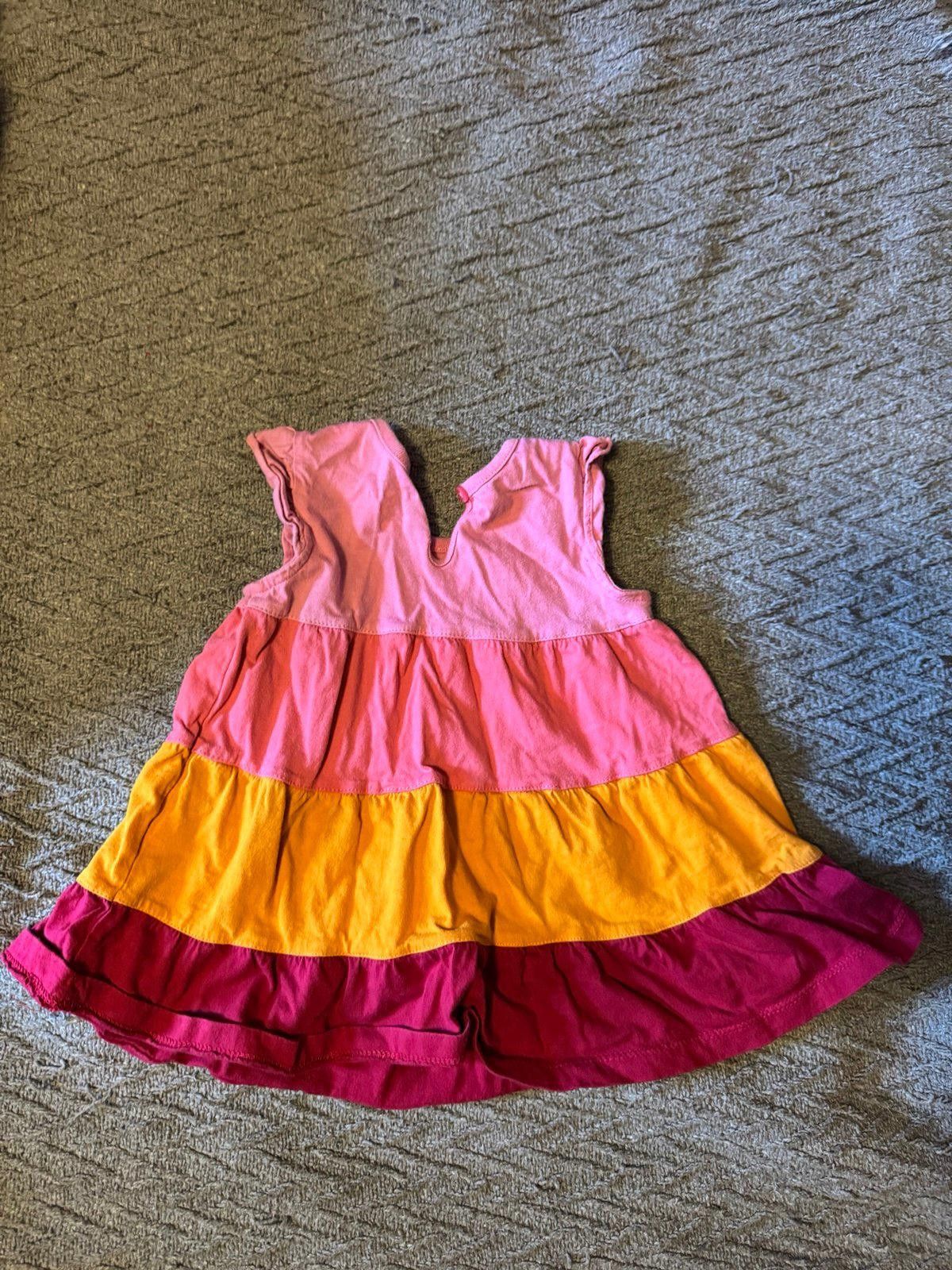 Designer 9-12 Month Pink Yellow Stripe Baby Dress Size XXS / US 00 / IT 34 - 2 Thumbnail