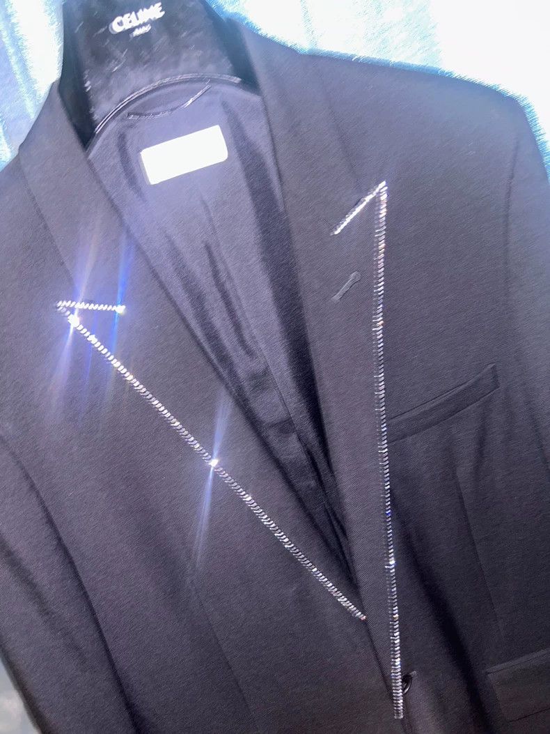 Yves Saint Laurent saint laurent 16 FW Rhinestone Sword Collar Suit 2501-Nexta Size 46R - 2 Thumbnail