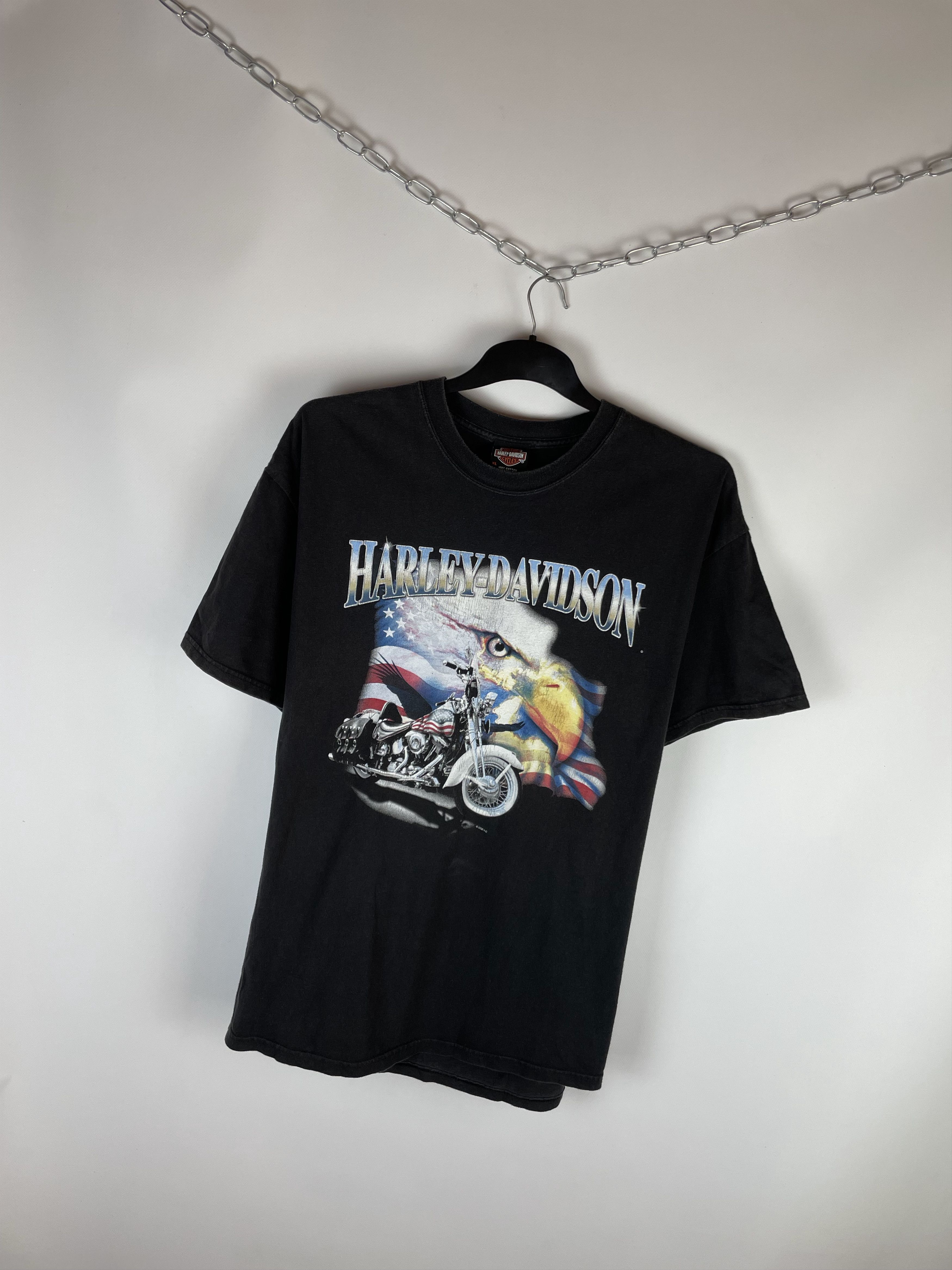 Harley Davidson Vintage HARLEY DAVIDSON Tee Graphic T-Shirt Size US XL / EU 56 / 4 - 2 Thumbnail