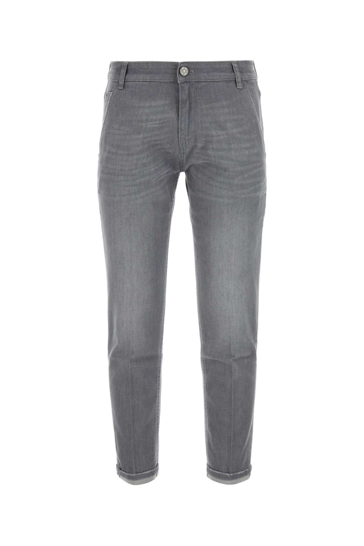 image of Pt Torino Grey Stretch Denim Indie Jeans, Men's (Size 31)