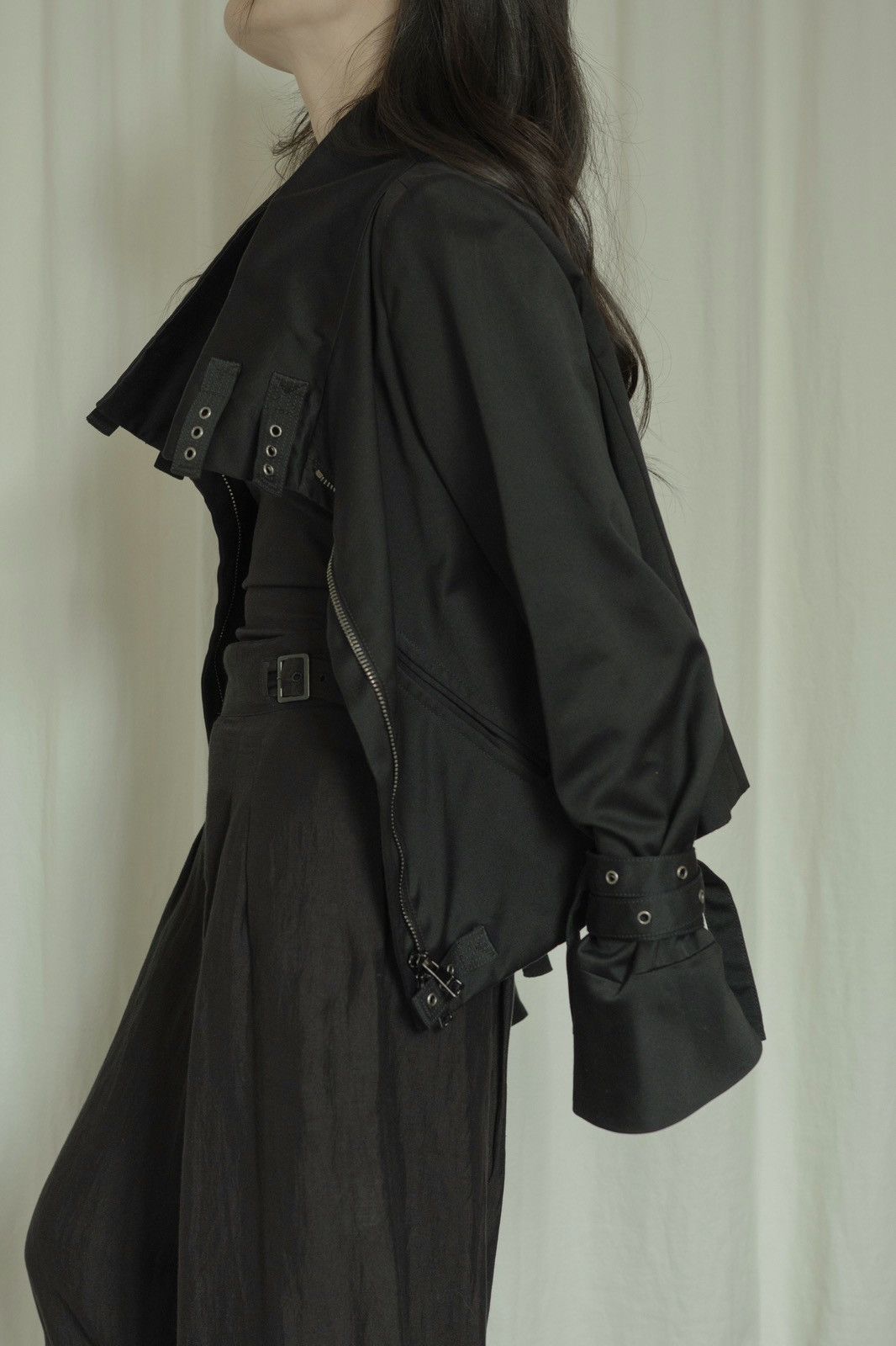 Gucci Gucci by Tom Ford SS2003 Runway Black Buckle Collar Jacket Size M / US 6-8 / IT 42-44 - 12 Thumbnail