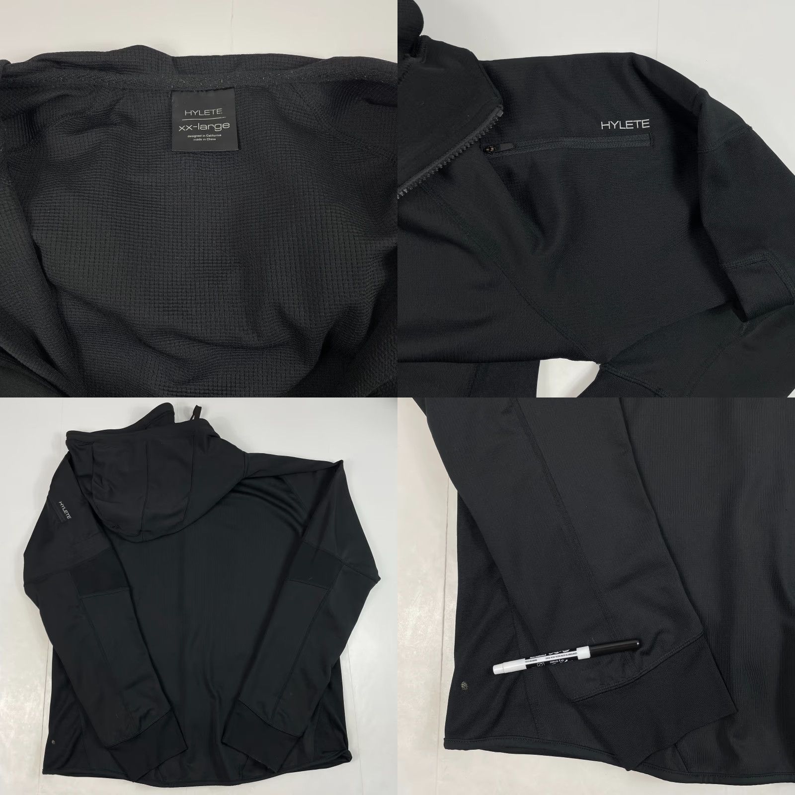 Vintage VINTAGE Hylete Hoodie Mens 2XL Black Flexion Tech Full Zip Lined Workout Gym Hiking Hoodie Mens 2XL Black Flexion Tech Full Zip Lined outdoor Mens Size US XXL / EU 58 / 5 - 8 Thumbnail