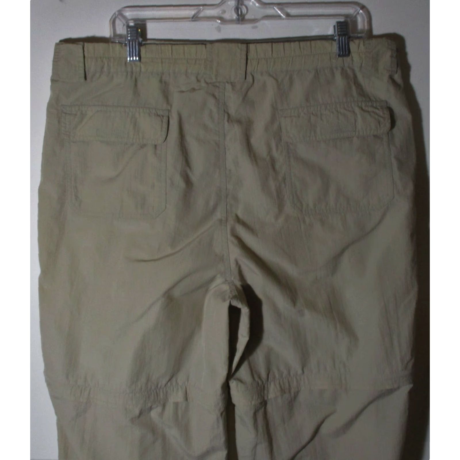 Vintage TROPICAL Sportswear Pants Men 36W 32L Nylon Tan Cargo Pockets Zip Casual Mens Size US 36 / EU 52 - 4 Thumbnail