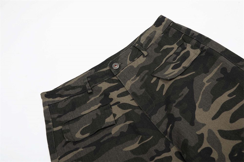 Japanese Brand × Jean Men's straight loose wide-leg camouflage cargo jeans y2k Size US 32 / EU 48 - 4 Thumbnail