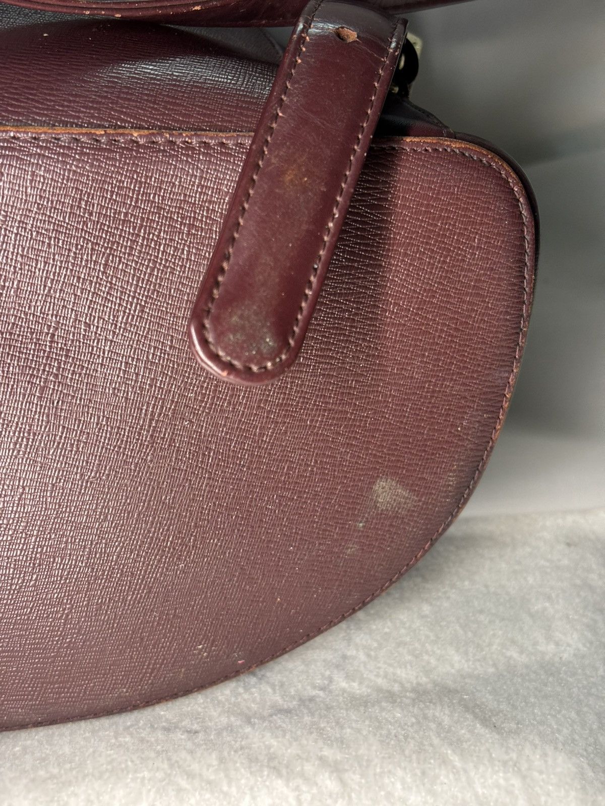 Balenciaga (rlly2 worn) Vintage Balenciaga Backpack Maroon Size ONE SIZE - 5 Thumbnail
