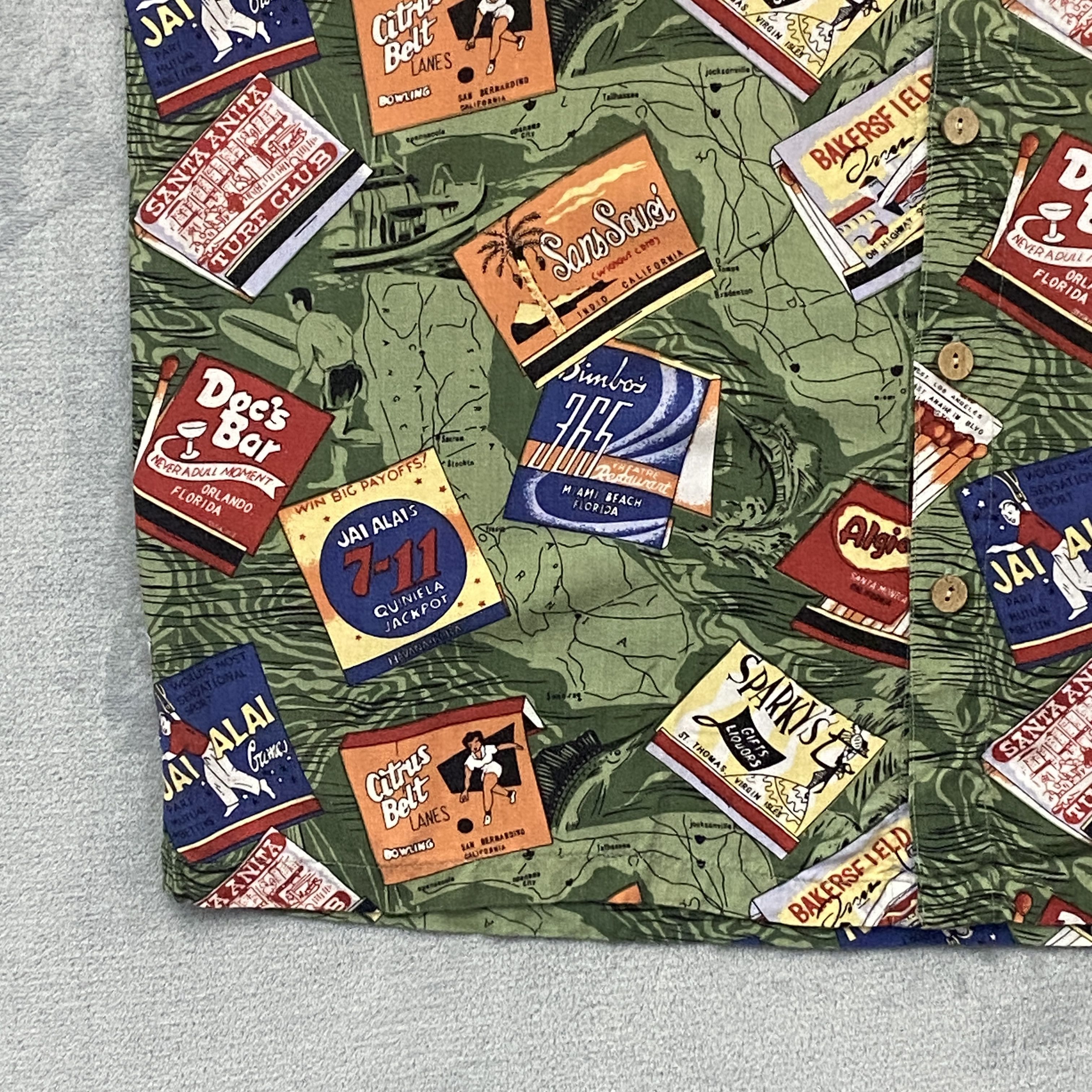 Other KAD Shirt Men Short Sleeve Vintage CA & FL Matchbooks Size US XL / EU 56 / 4 - 7 Thumbnail