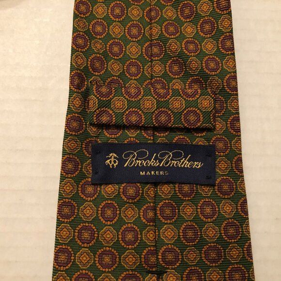 Brooks Brothers brooks brothers men's new dark green silk tie 4" X 61" Size ONE SIZE - 3 Thumbnail