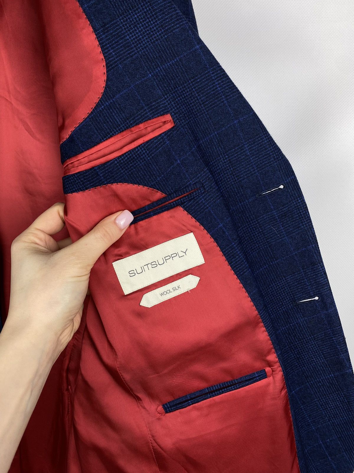 Suitsupply Suitsupply Carlo Barbera Sienna wool checked blazer jacket Size 36R - 19 Thumbnail