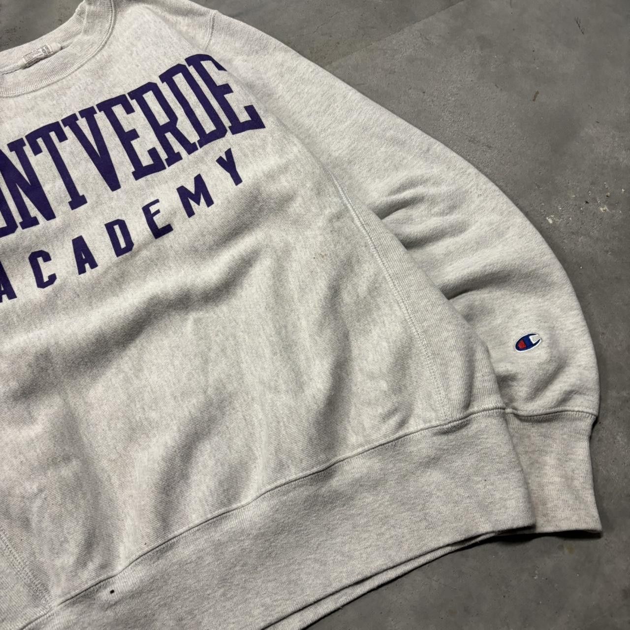 Champion × Vintage Crazy Vintage Y2K/2000s Grey Montverde Academy Reverse Weave Sweatshirt! Size US S / EU 44-46 / 1 - 4 Thumbnail