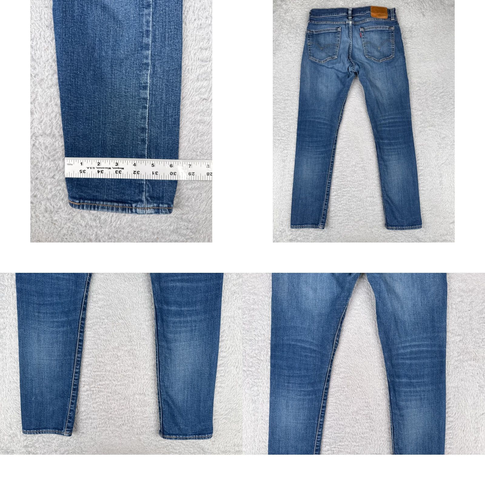 Levi's VINTAGE Levis Jeans 34 Blue Denim Levi's 519 5-Pocket Regular Cotton Blend 30x28 Mens Jeans Size US 34 / EU 50 - 10 Thumbnail