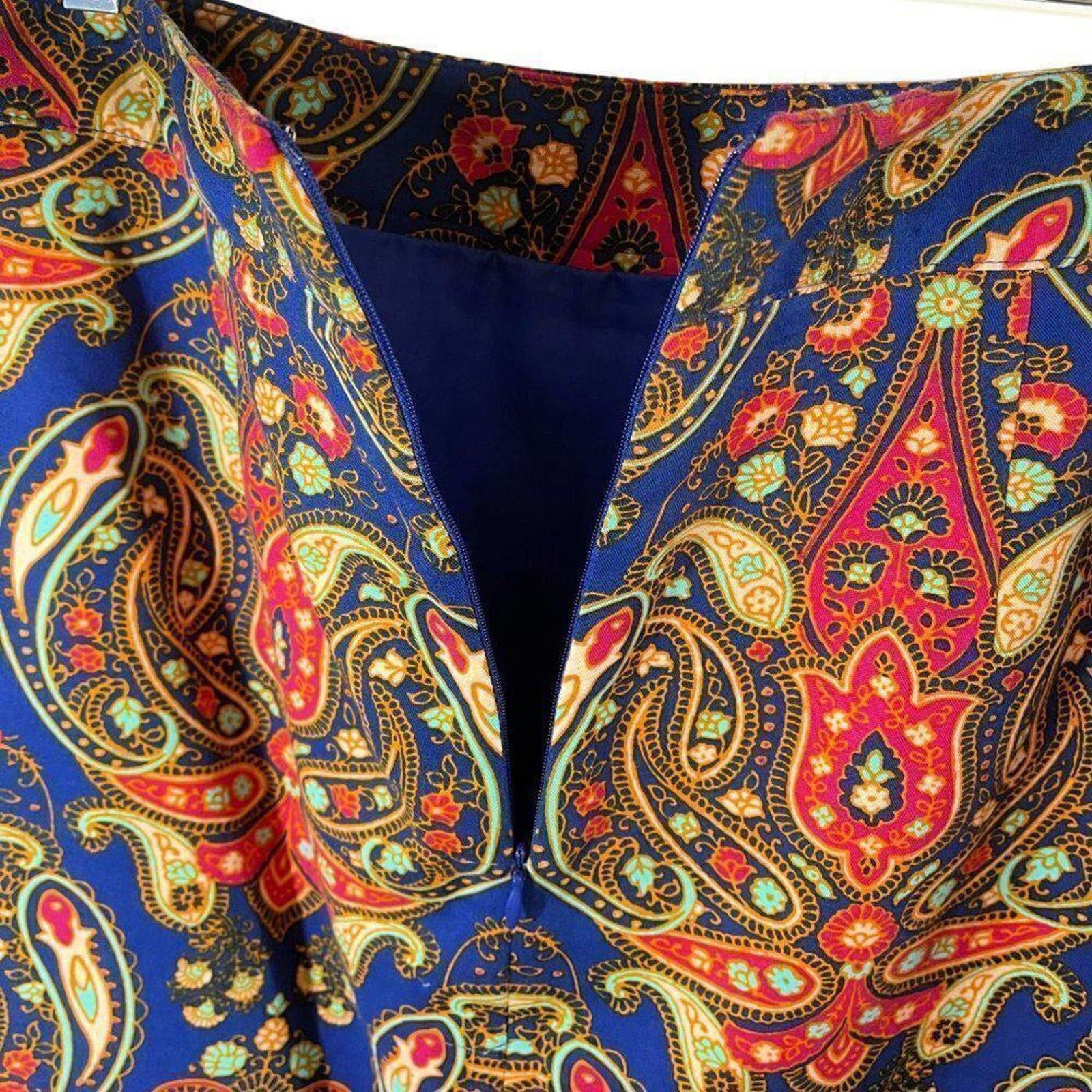 Merona Merona Women's Stretch Paisley Print Skirt - Size 10 Size 32" / US 10 / IT 46 - 6 Thumbnail