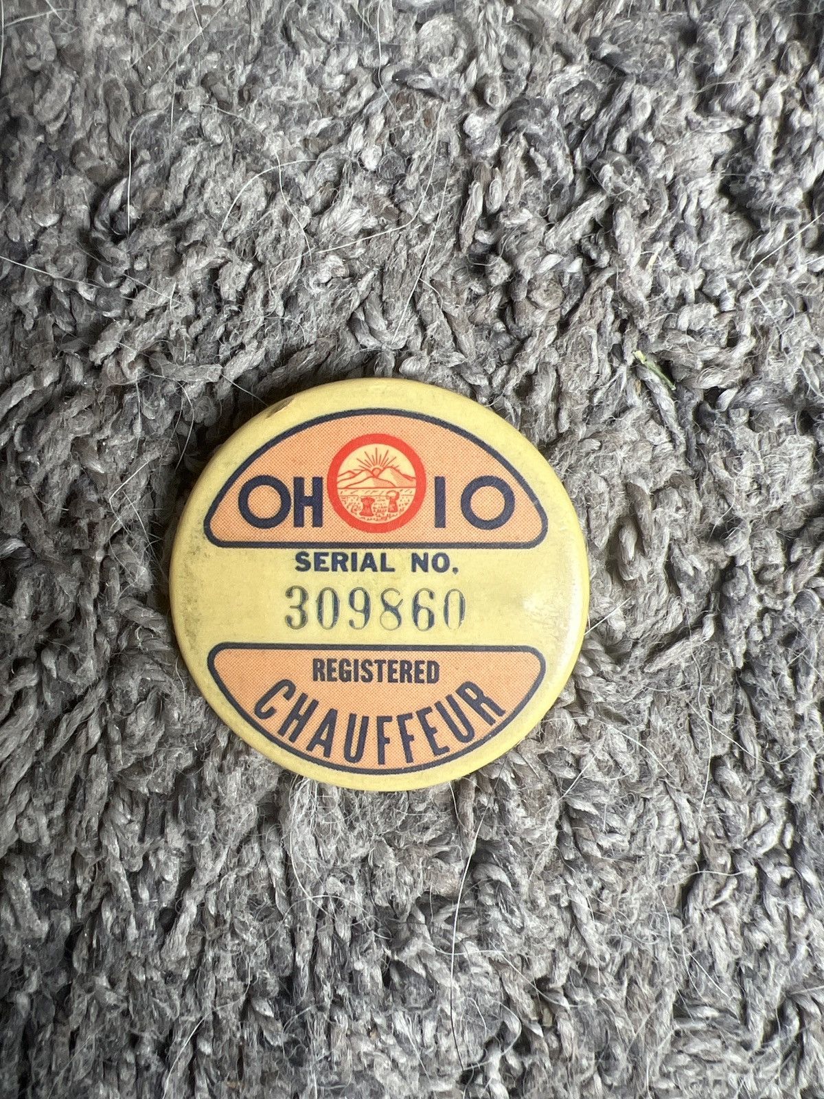 Vintage Ohio Registered Chauffeur Pin Size ONE SIZE - 1 Thumbnail