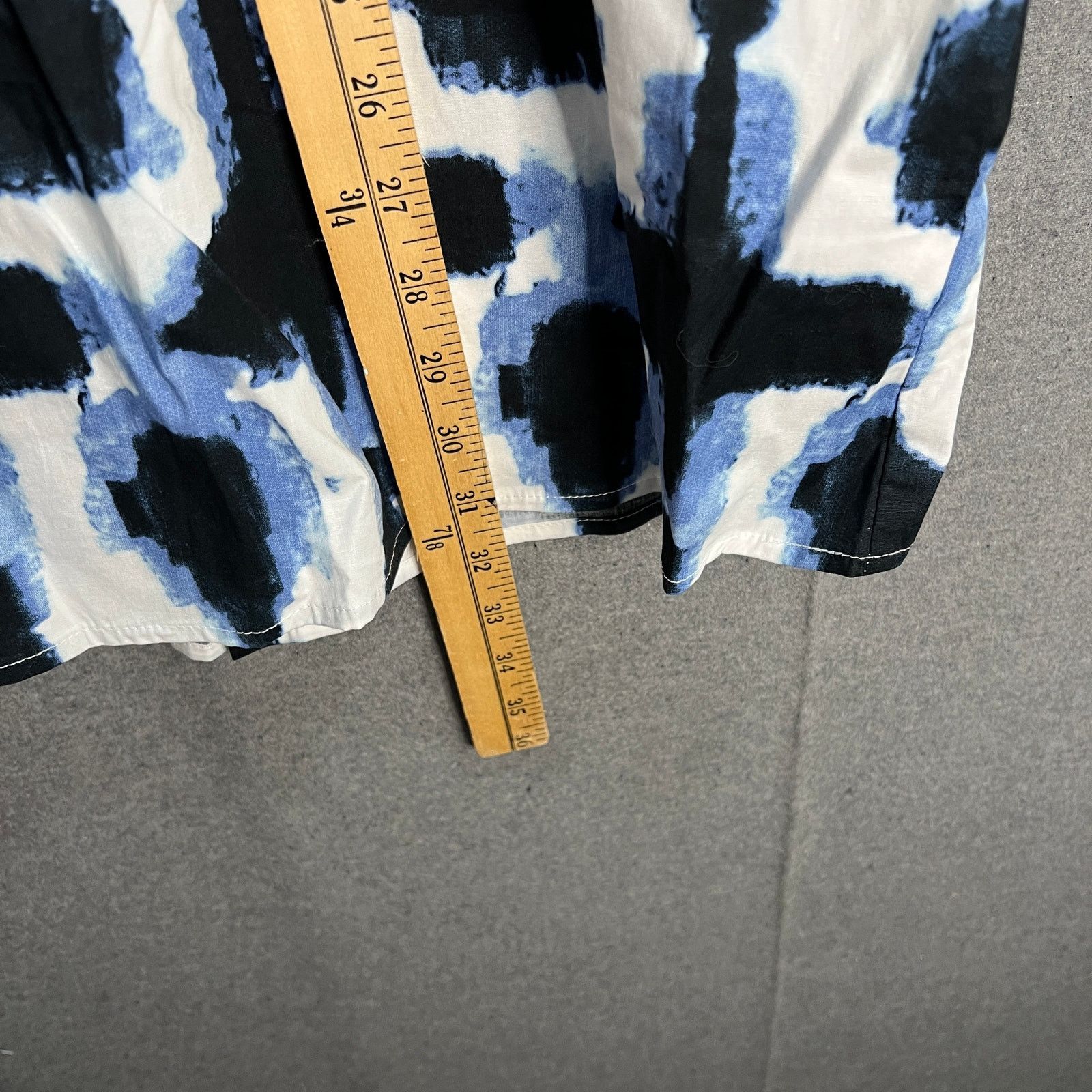 Other Truth + Style Stretch Poplin Asymmetrical Woven Button Front Size 3XL / US 20-22 - 4 Thumbnail