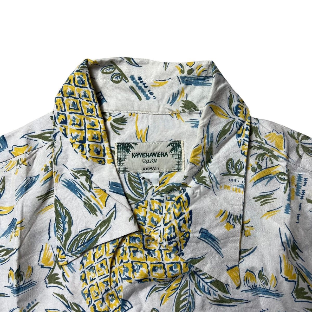 Japanese Brand × Vintage Vintage Kamehameha Hawaii Shirt Size US L / EU 52-54 / 3 - 3 Thumbnail