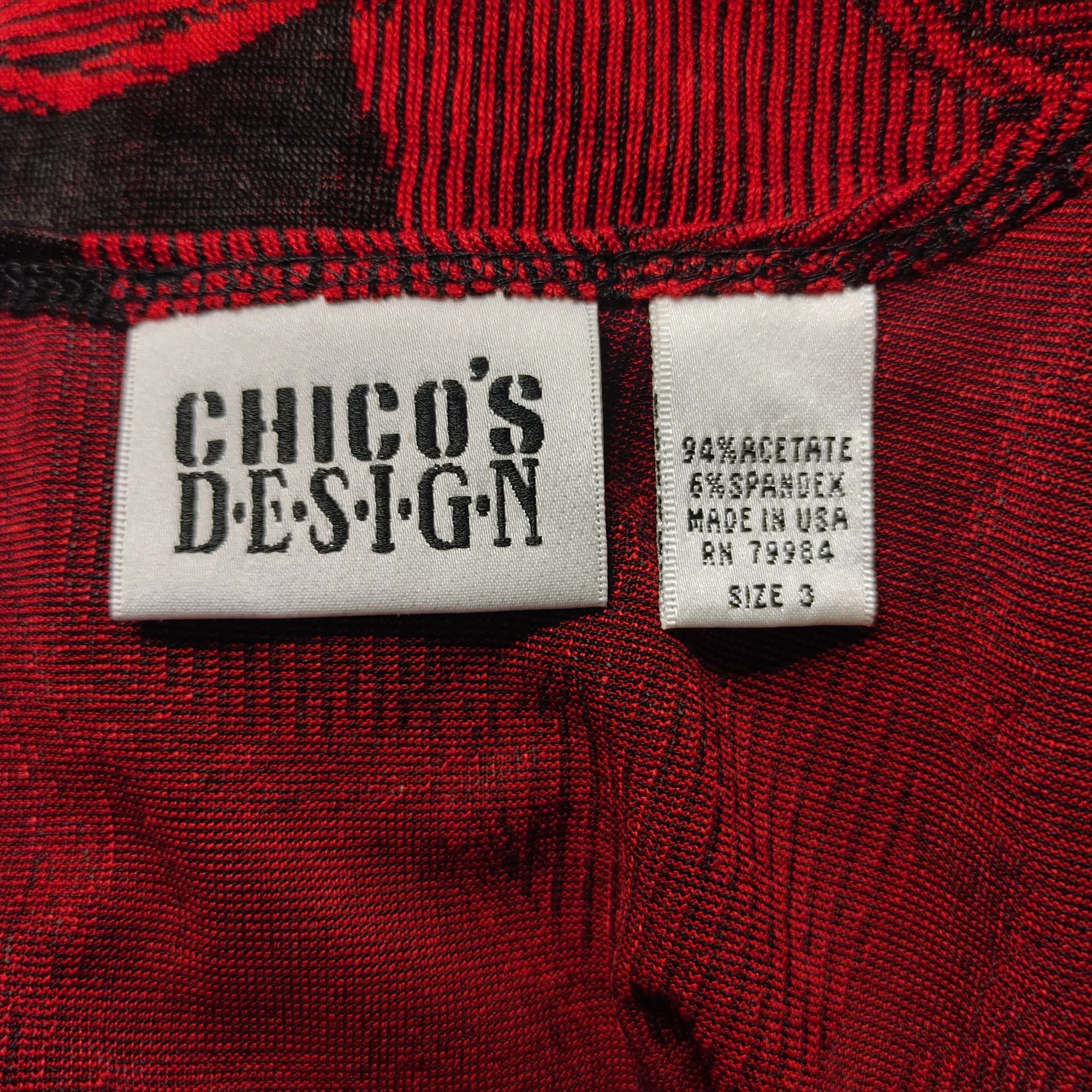 Chicos Chico's Design Women's Red/Black Sleeveless Wool Tank top 3 Size 3XL / US 20-22 - 3 Thumbnail