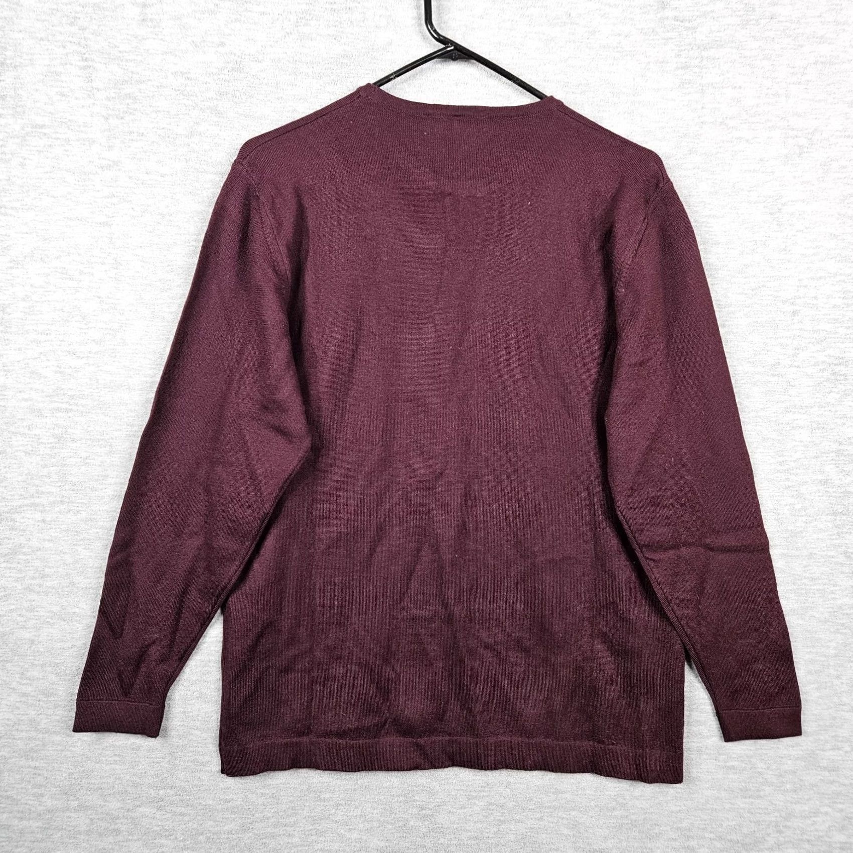 Vintage STUDIO 121 Women's Red Round Neck Long Sleeve Pure Wool Sweater Size M Size M / US 6-8 / IT 42-44 - 6 Thumbnail