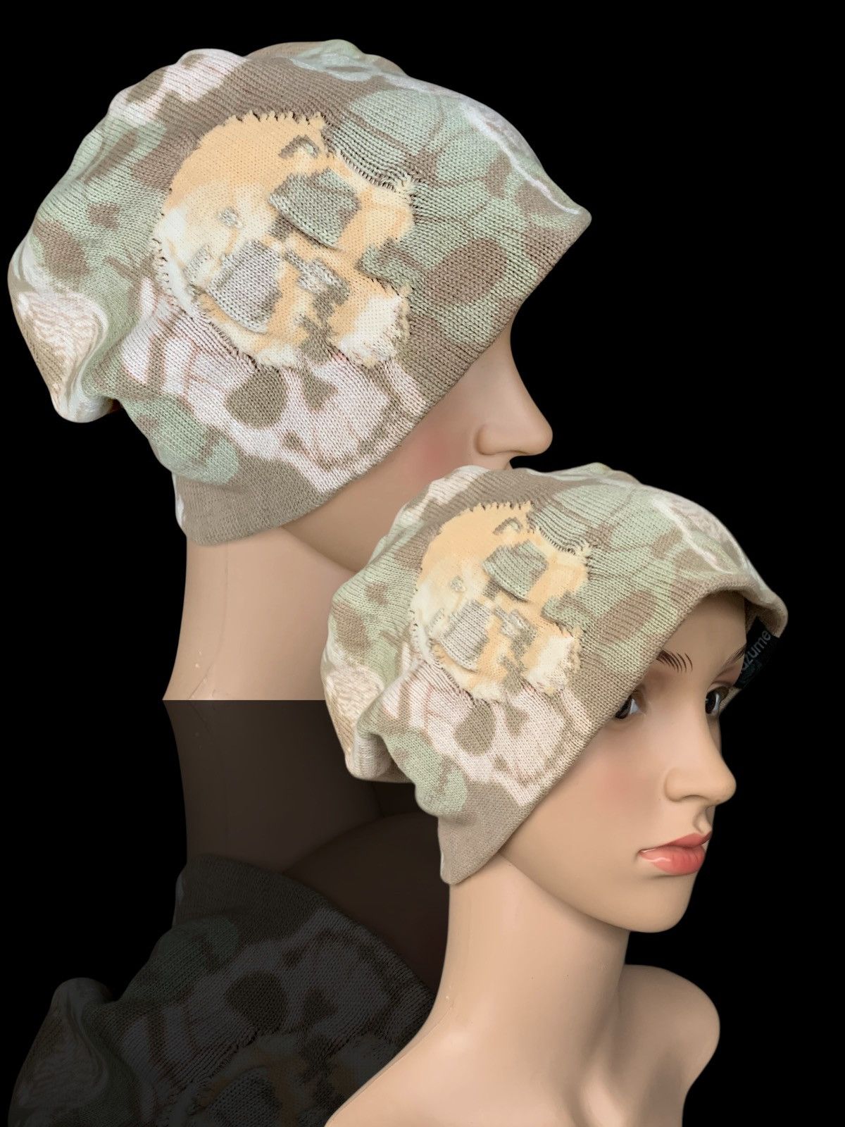 Designer × Japanese Brand × Kapital Knitted Mazume Skull Punk Beany Hat Style Size ONE SIZE - 1 Thumbnail