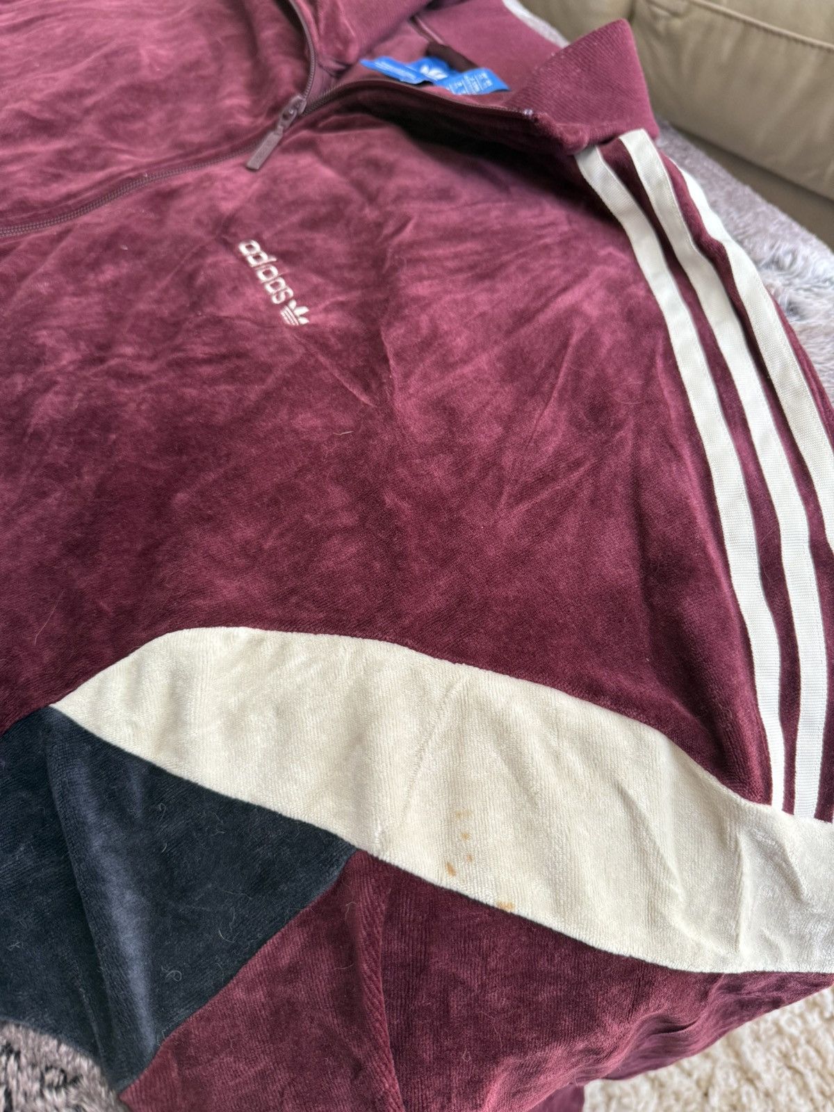 Adidas Velour Adidas Track Jacket Size US XL / EU 56 / 4 - 2 Thumbnail