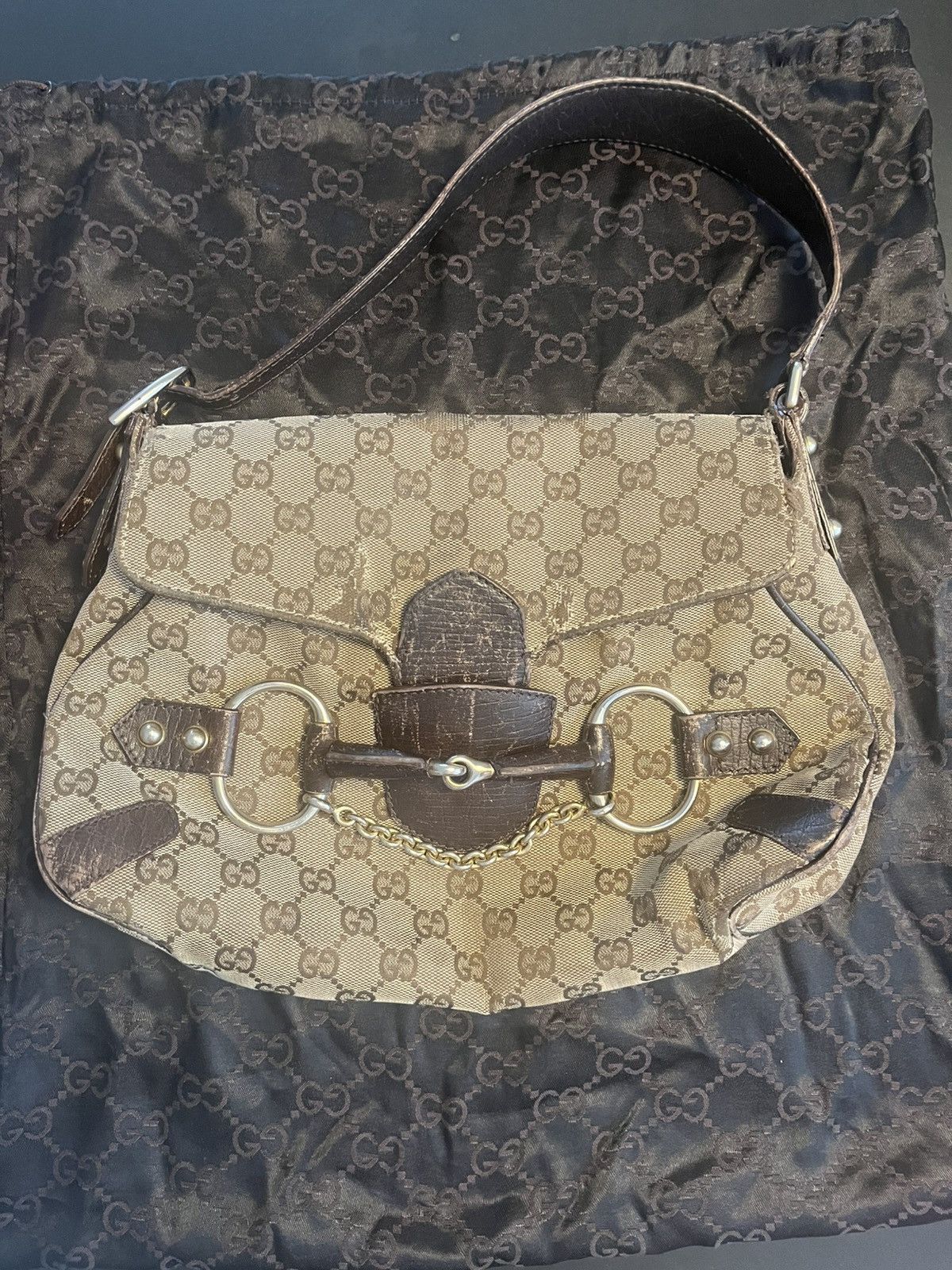 Gucci Tom ford for Gucci horse bit GG jacquard bag Size ONE SIZE - 3 Thumbnail