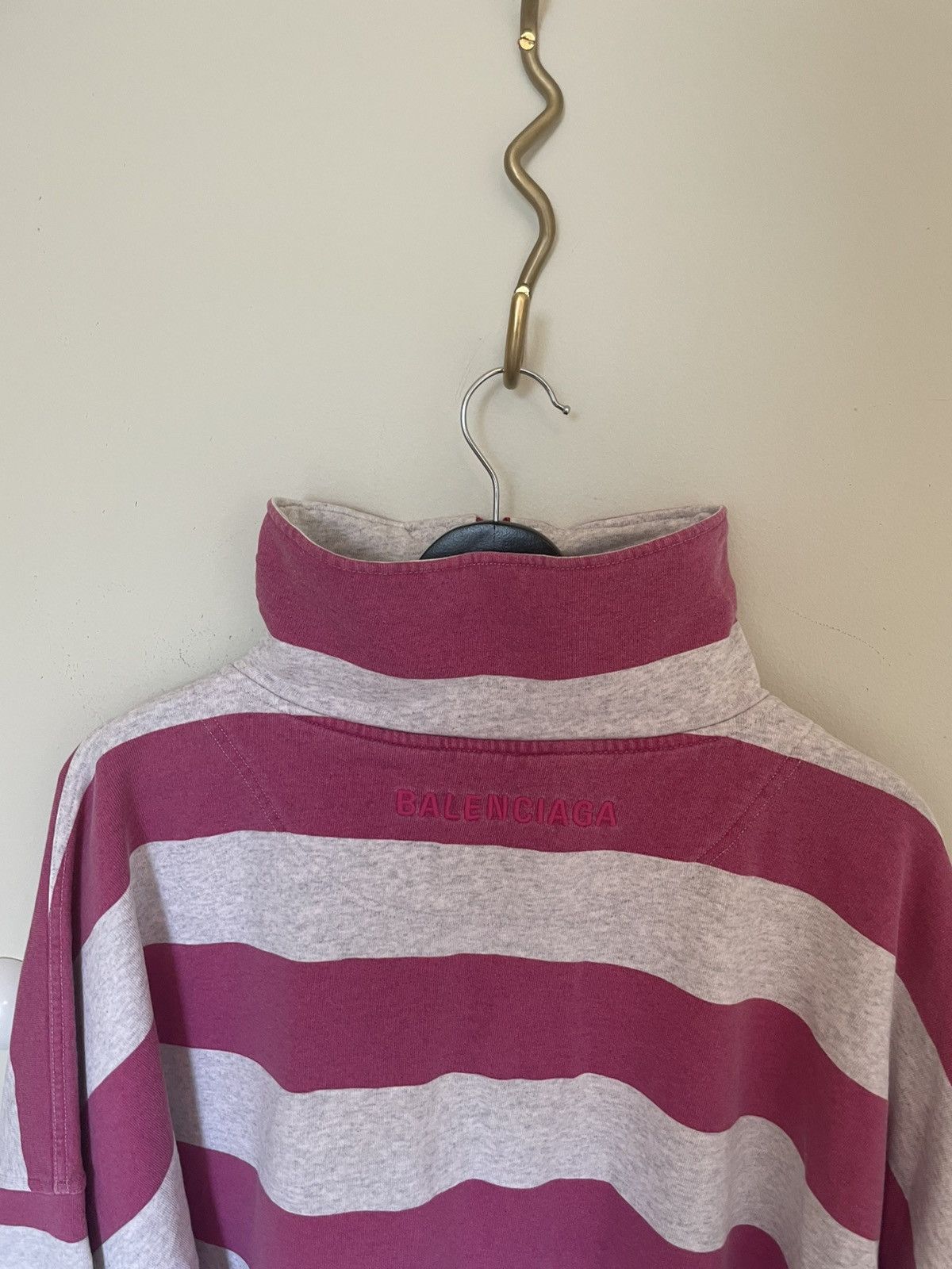 Balenciaga Balenciaga pink striped sweatshirt (playboi carti grail) Size US L / EU 52-54 / 3 - 17 Thumbnail