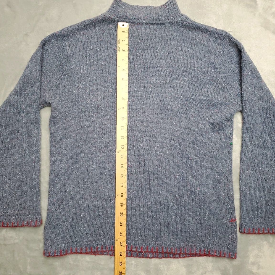 Basic Editions VINTAGE Basic Editions Holiday Sweater Womens Medium Blue Christmas Wool Blend Retro Y2K Size M / US 6-8 / IT 42-44 - 6 Thumbnail