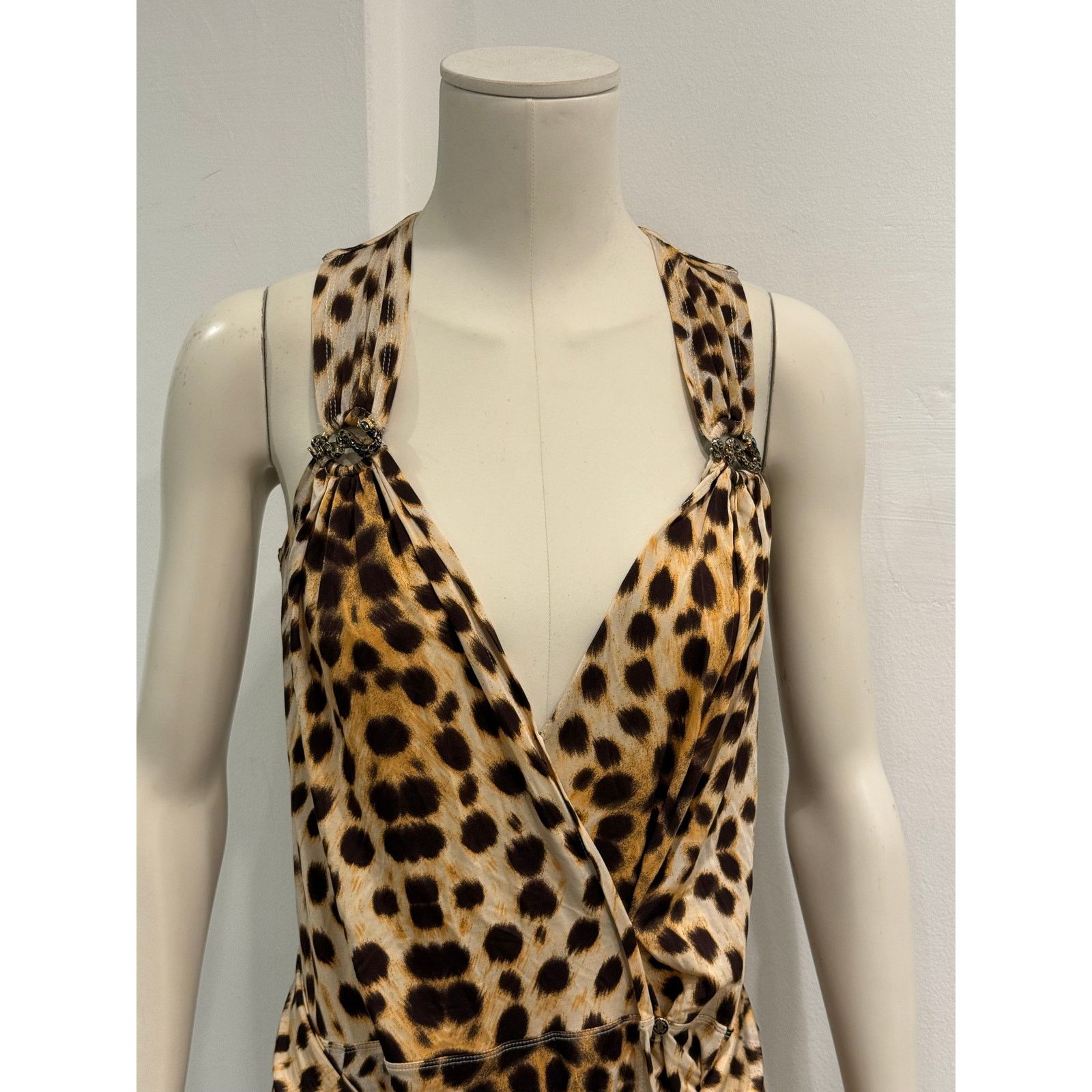 Roberto Cavalli 2000s Roberto Cavalli leopard print dress Size L / US 10 / IT 46 - 4 Thumbnail