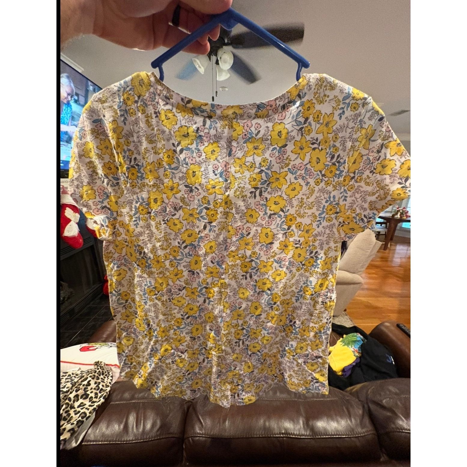 Loft Loft Vintage Soft Women’s Small S Yellow Floral Short Sleeve Size S / US 4 / IT 40 - 2 Thumbnail