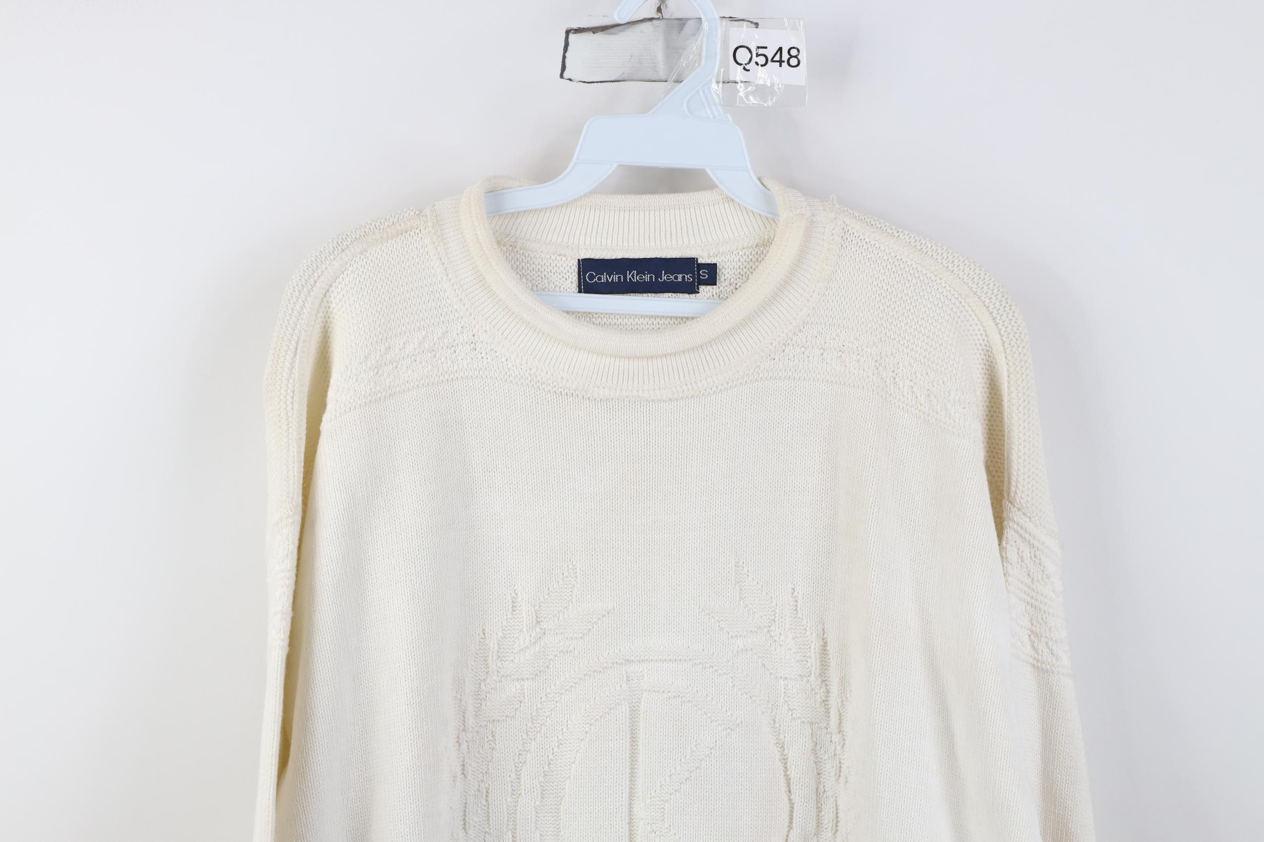 Calvin Klein Deadstock Vintage 90s Calvin Klein Marled Knit Sweater USA Size S / US 4 / IT 40 - 2 Thumbnail