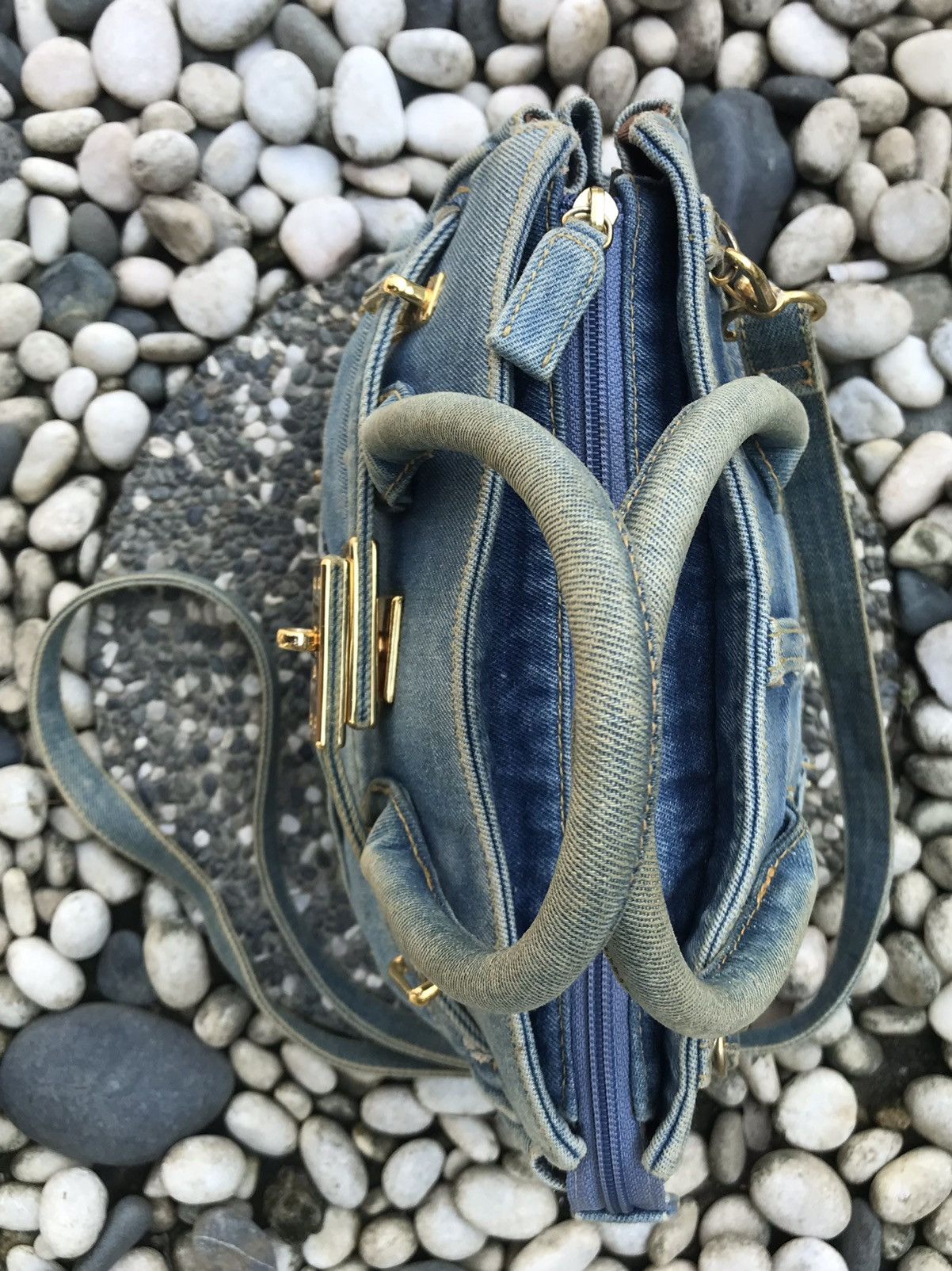 Handmade HANDMADE DENIM BIRKIN 2 WAY STYLE HANDBAG CROSSBODY Size ONE SIZE - 6 Thumbnail