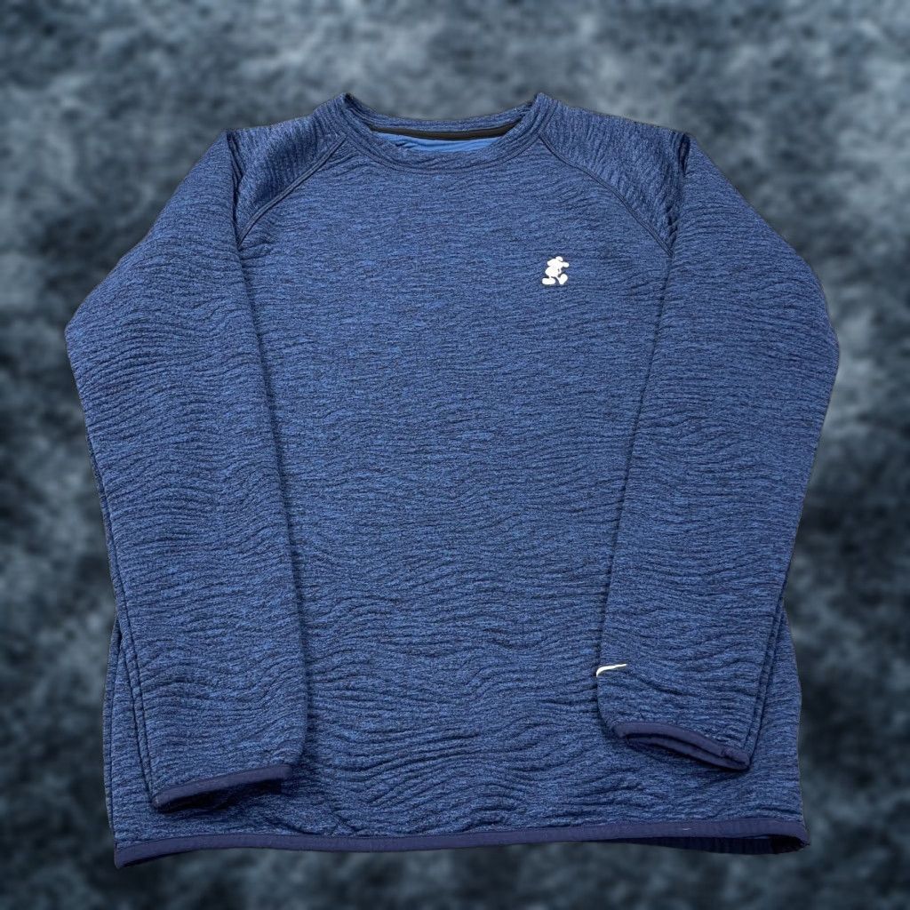 Nike Nike Golf Sweatshirt Mens Small Blue Textured Tour Knit Mickey Logo Size US S / EU 44-46 / 1 - 1 Thumbnail