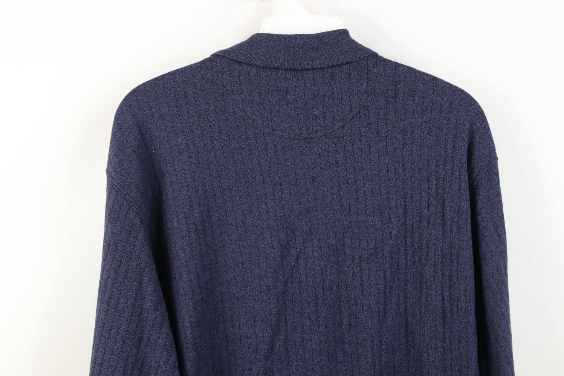 Vintage Vintage 90s Streetwear Ribbed Knit Long Sleeve Rugby Polo Size US M / EU 48-50 / 2 - 9 Thumbnail