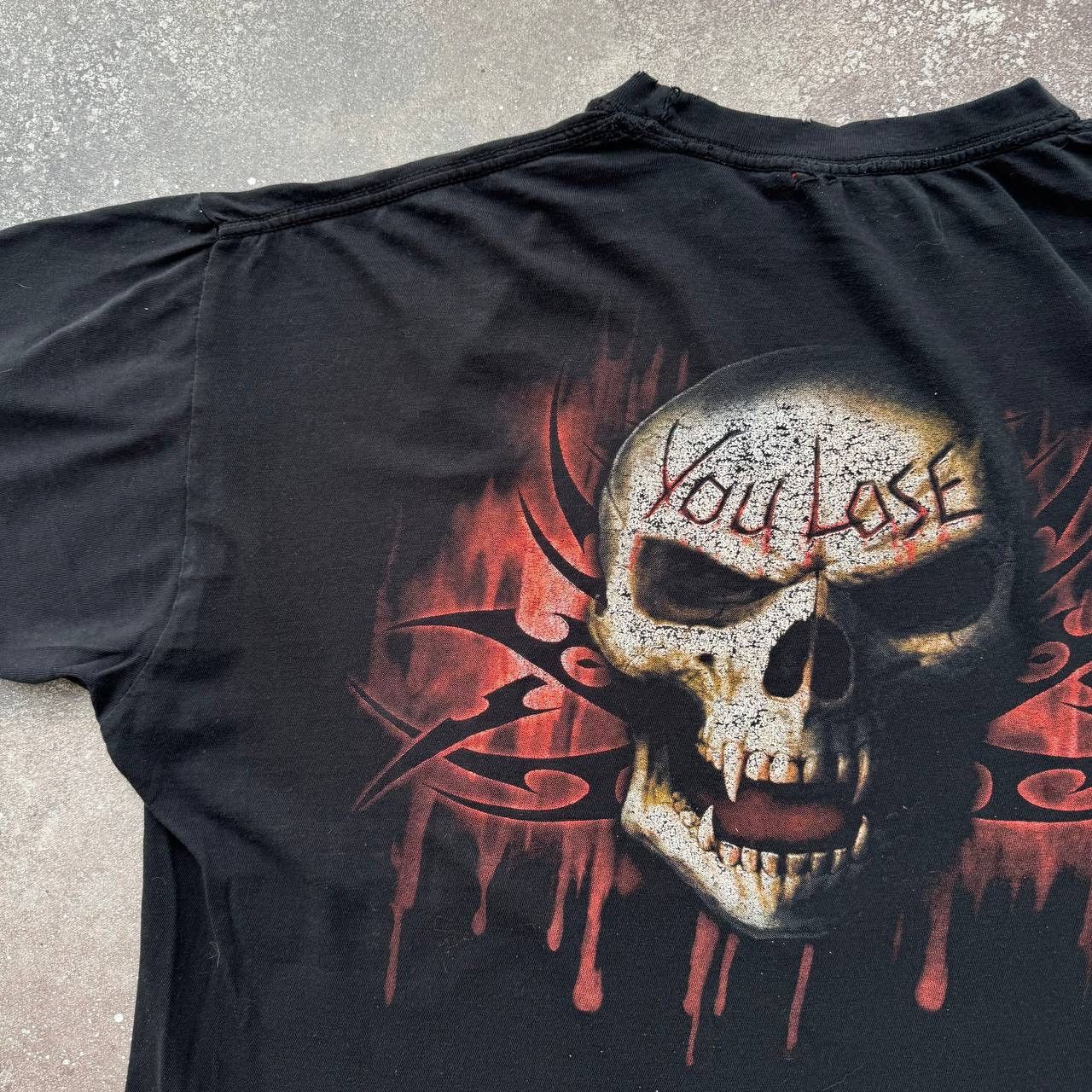 Vintage Spiral Y2K Vintage Faded Cotton T-Shirt (Affliction style) Size US XL / EU 56 / 4 - 9 Thumbnail