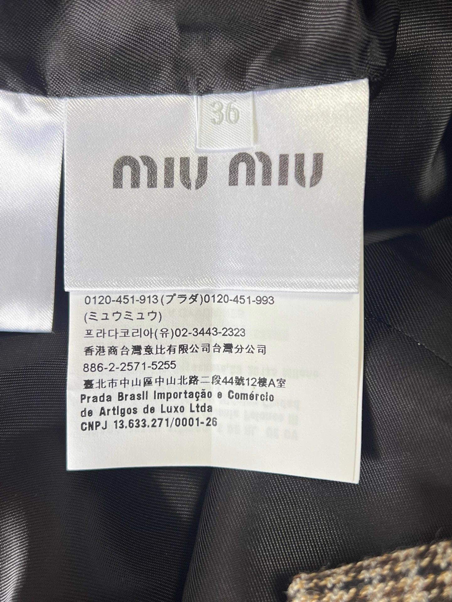 Miu Miu Miu Miu Plaid Blazer 36 Black Lining Size XS / US 0-2 / IT 36-38 - 8 Thumbnail