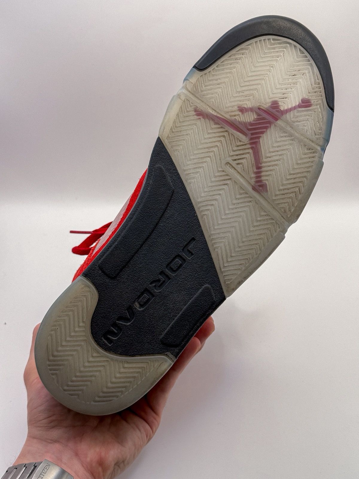 Nike Nike Air Jordan 5 Retro Raging Bull 2021 Fire Red Suede Size US 11 / EU 44 - 15 Thumbnail