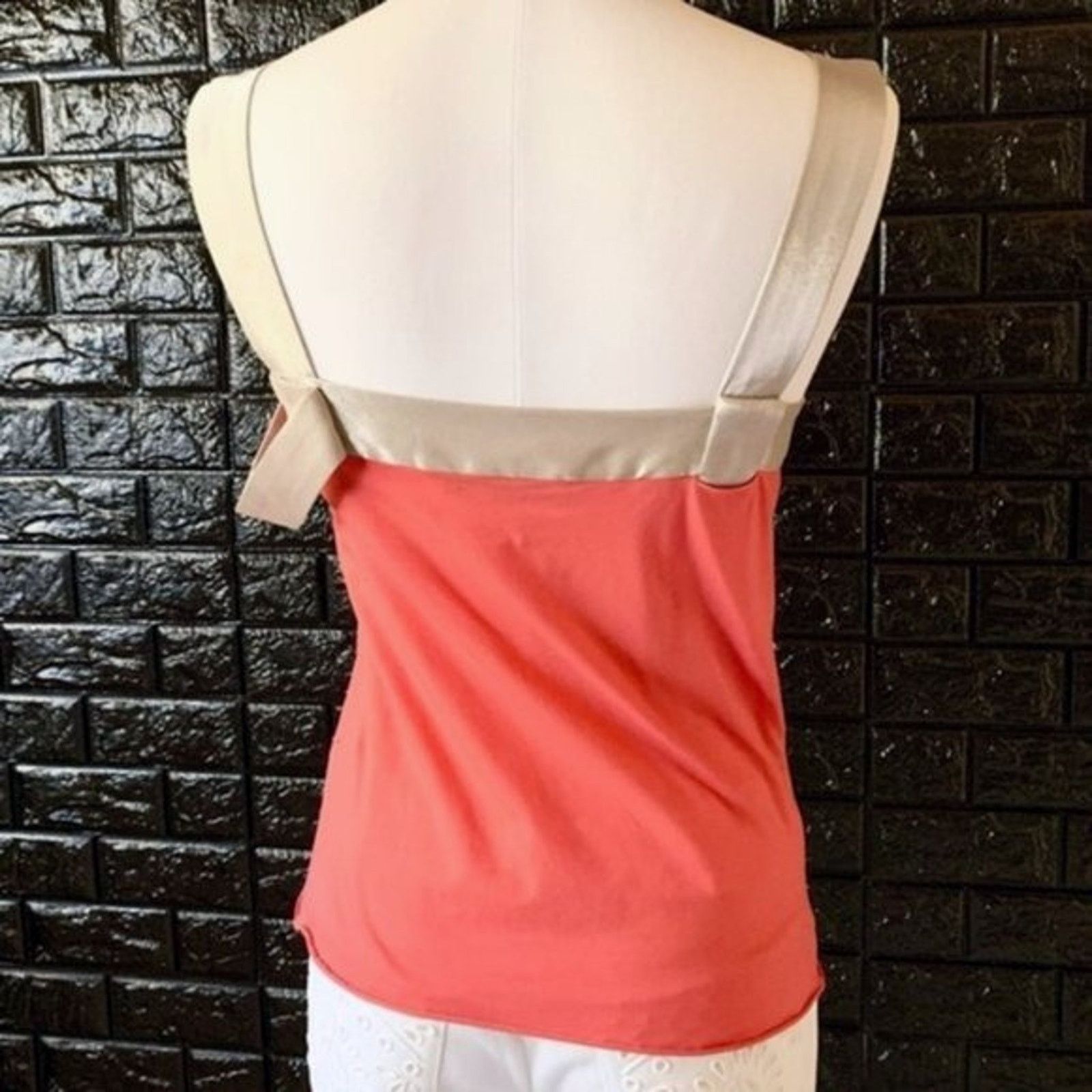 Stella McCartney Stella McCartney Knit Sleeveless blouse with Coral gold bow Size S / US 4 / IT 40 - 5 Thumbnail