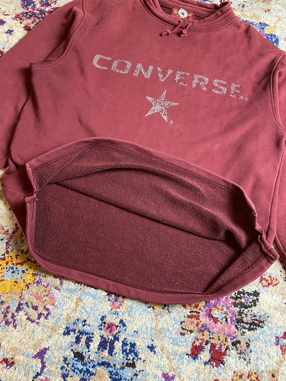 Converse × Vintage 90s Converse All Stars Pull up Round Neck Sweaters Jacket Size US L / EU 52-54 / 3 - 3 Thumbnail
