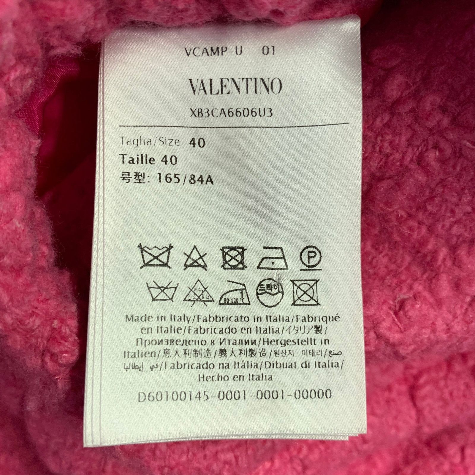 Valentino VALENTINO 2021 Size S Pink Wool Silk Tweed Oversized Jacket Size S / US 4 / IT 40 - 11 Thumbnail